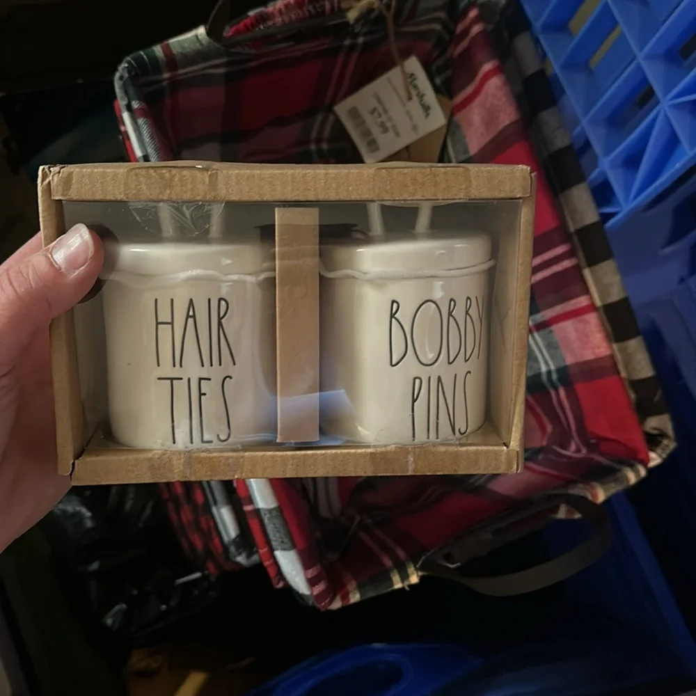 Rae Dunn hair ties and Bobby pins